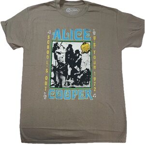Global Brown Alice Cooper Graphic T-Shirt